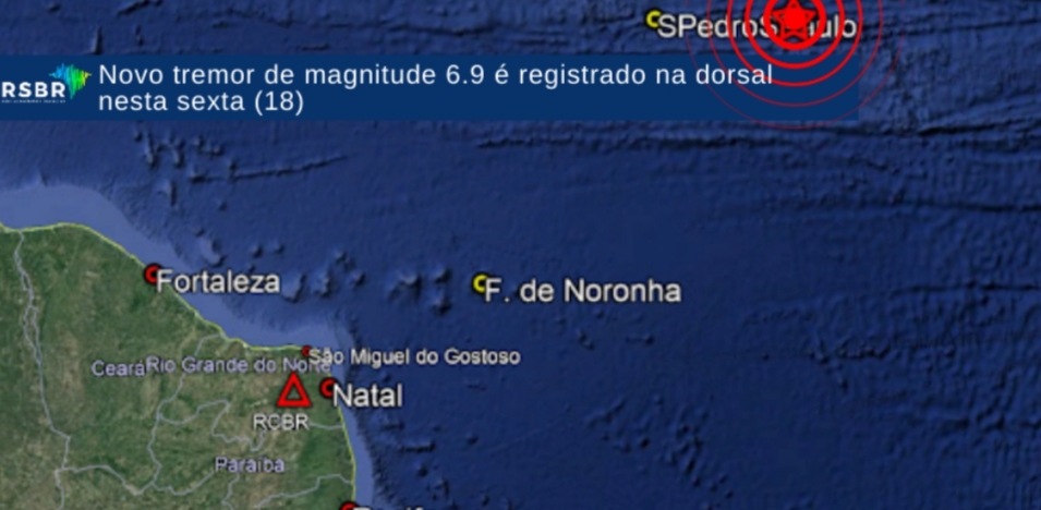 Urgente!! Terremoto atinge o Atlântico próximo a Fernando de Noronha