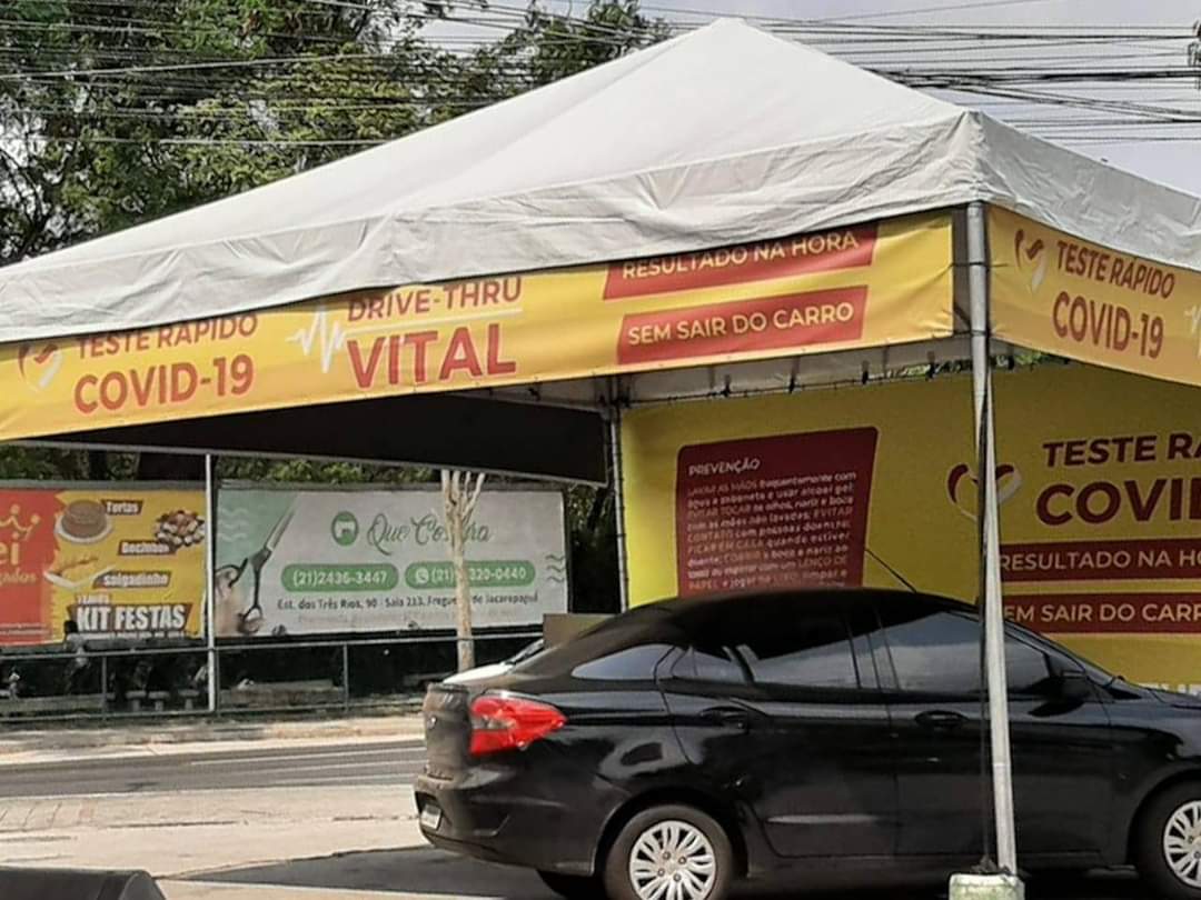 Guardas municipais interditam drive thru de teste sem autorização para Covid-19 na Zona Oeste