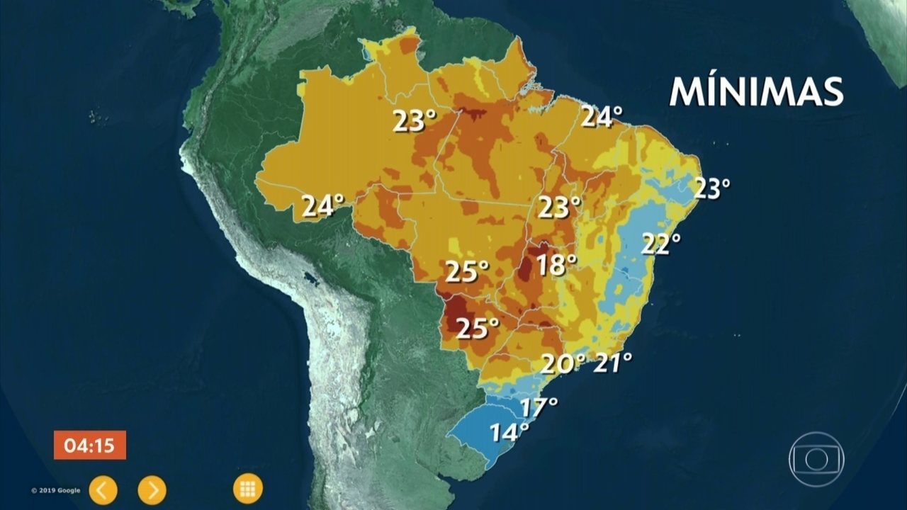 Frente fria provoca chuva no Sul e Sudeste; onda de calor continua em parte do Brasil