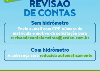 Saiba como pedir revisão nas contas da Cedae por falta de água