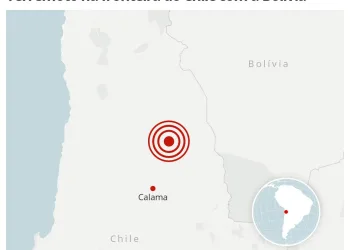 Terremoto atinge a fronteira do Chile com a Bolívia