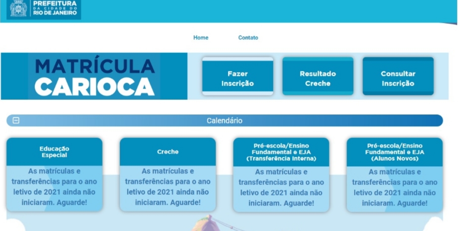 Prefeitura do Rio abre período para matrícula na Rede Municipal de Ensino