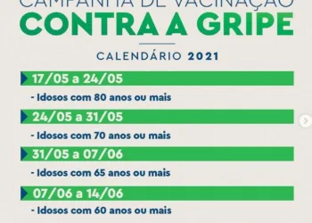 Nova fase da campanha de vacinação contra a gripe vai imunizar idosos entre 80 e 60 anos