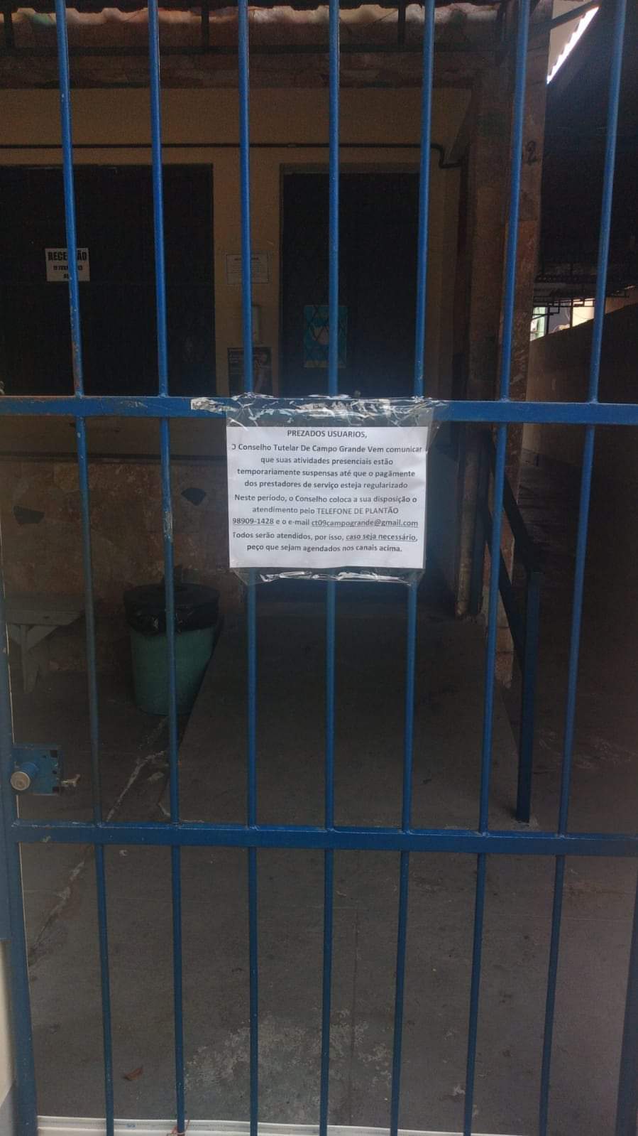 Urgente!!Conselho Tutelar de Campo Grande de portas fechadas