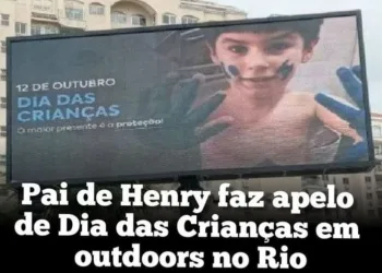 PAI DE HENRY FAZ APELO NO DIA DAS CRIANÇAS EM OUTDOORS NO RJ