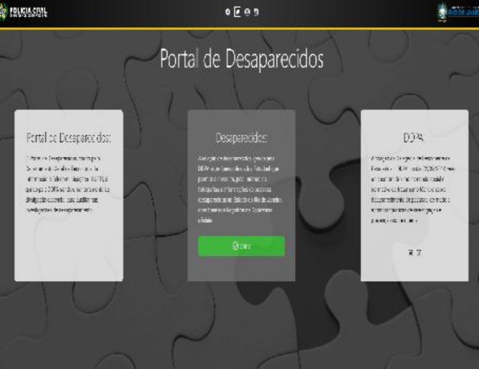 Polícia Civil do Rio lança “Portal de Desaparecidos”