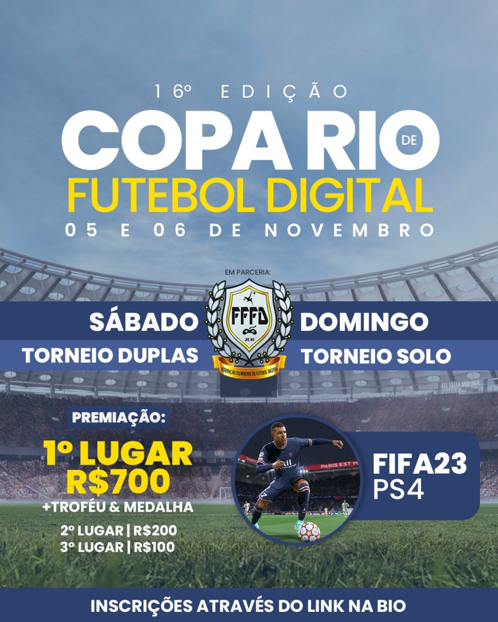 Copa do Mundo no West Shopping terá torneio de futebol digital e telão para transmissão dos jogos