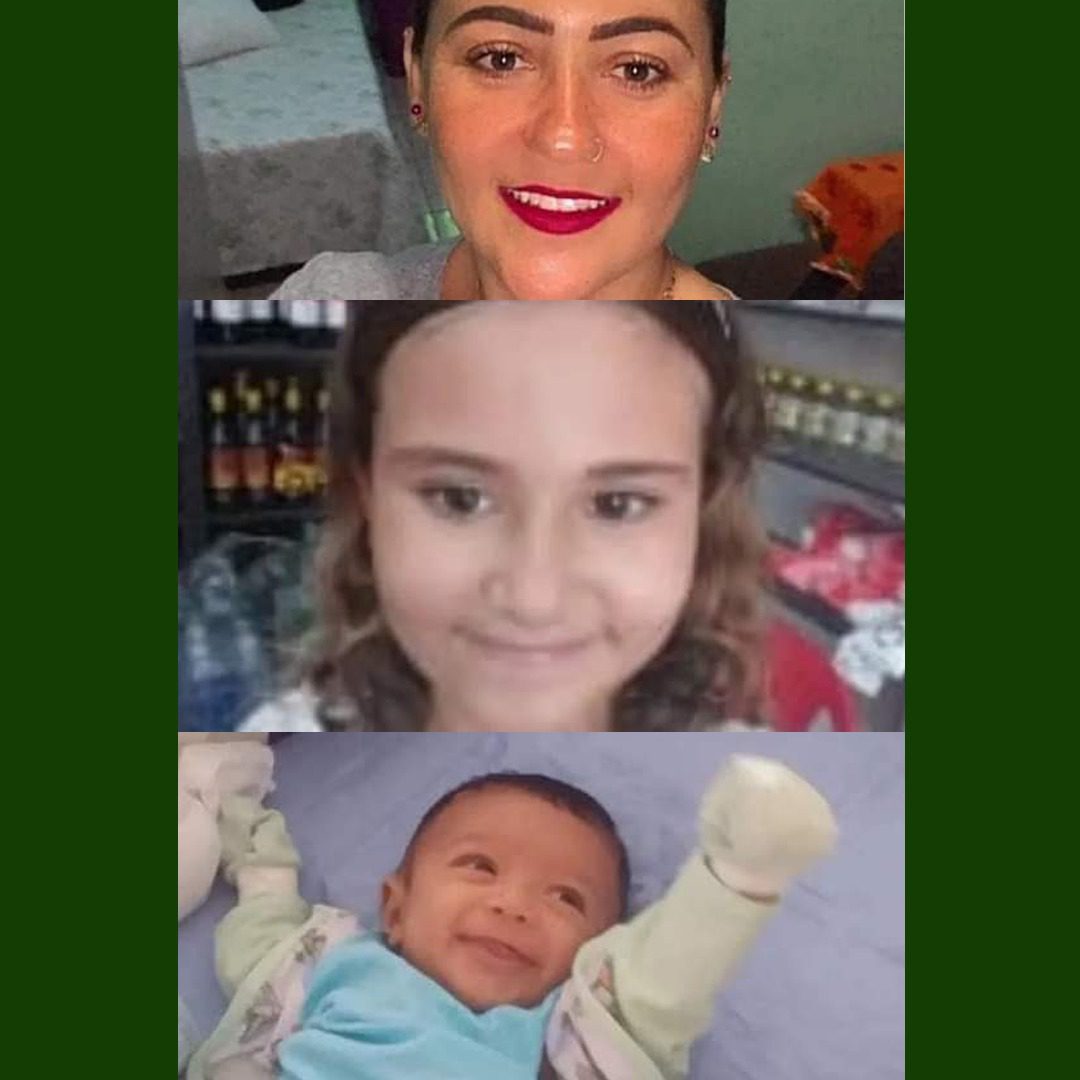 HOMEM MATA MULHER E OS DOIS FILHOS NO RECREIO