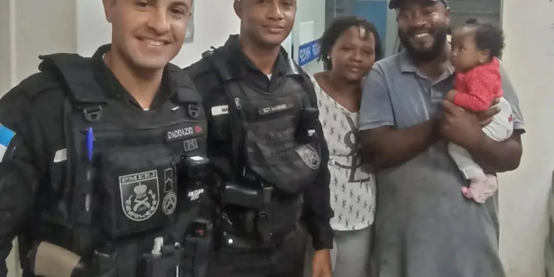 PM faz manobra para desengasgar bebê de três meses no interior do Rio