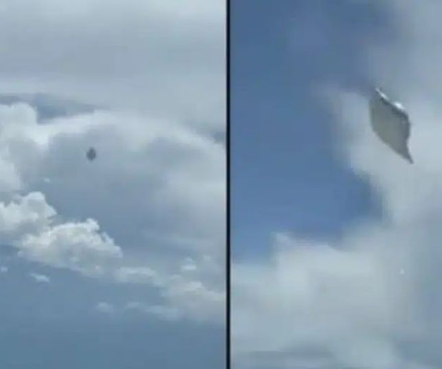 Foi registrado um objeto bizarro voando ao lado de um avião