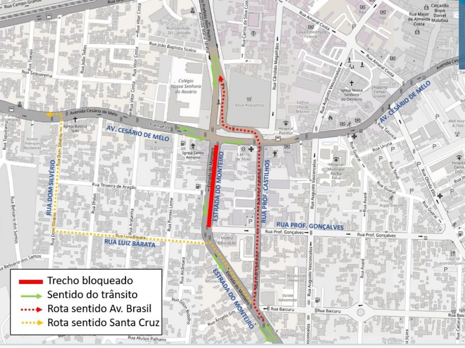 Urgente!! Estrada do Monteiro, em Campo Grande, terá interdições para obras do Mergulhão