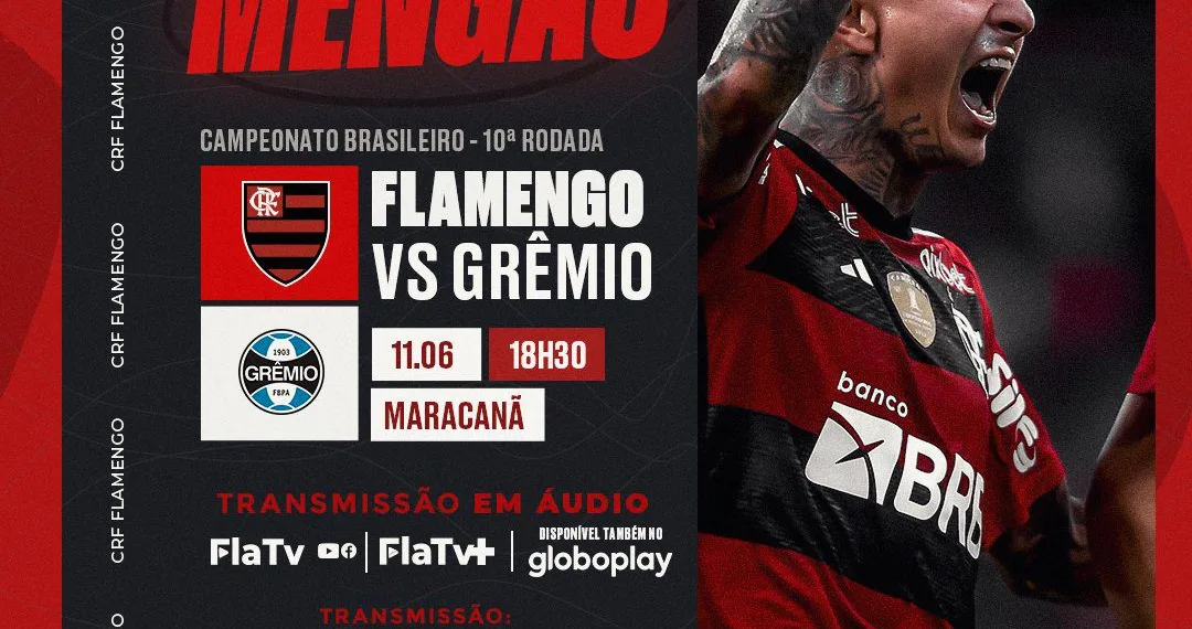 Flamengo busca ingressar no G4 em duelo contra o Grêmio no Maracanã