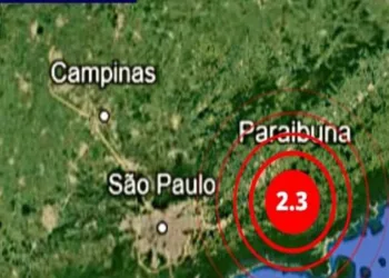 UM TREMOR DE TERRA MAGNITUDE 2.3 mR OCORREU NO ESTADO DE SÃO PAULO