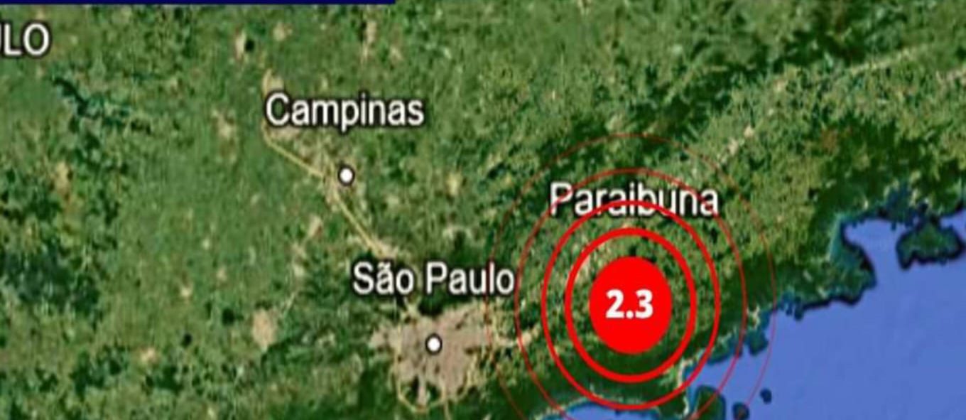 UM TREMOR DE TERRA MAGNITUDE 2.3 mR OCORREU NO ESTADO DE SÃO PAULO
