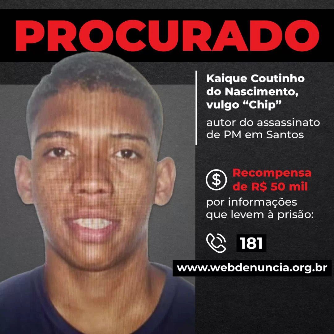 Secretaria de Segurança Pública  oferece recompensa de R$ 50 mil por informações sobre suspeito de homicídio de soldado da ROTA