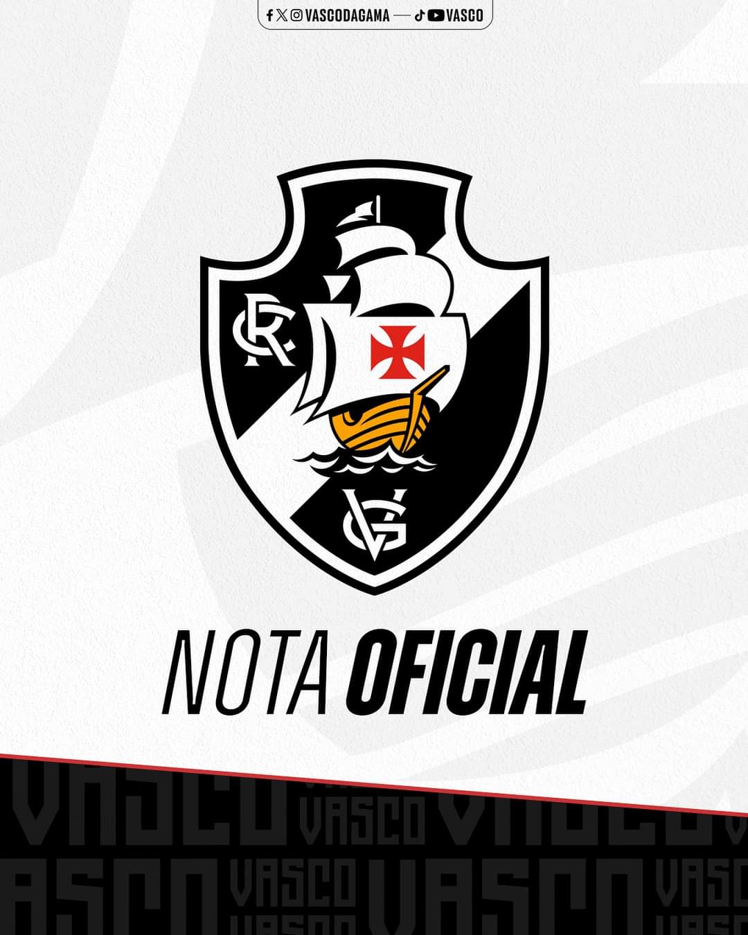 Vasco emite nota criticando arbitragem e gramado após clássico