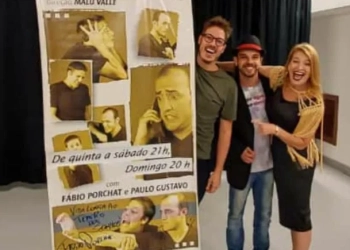 Casal de atores campograndenses Michele Namour e Dam Telles Recebem Homenagem Exclusiva de Fábio Porchat”