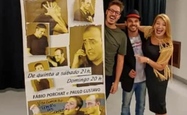 Casal de atores campograndenses Michele Namour e Dam Telles Recebem Homenagem Exclusiva de Fábio Porchat”