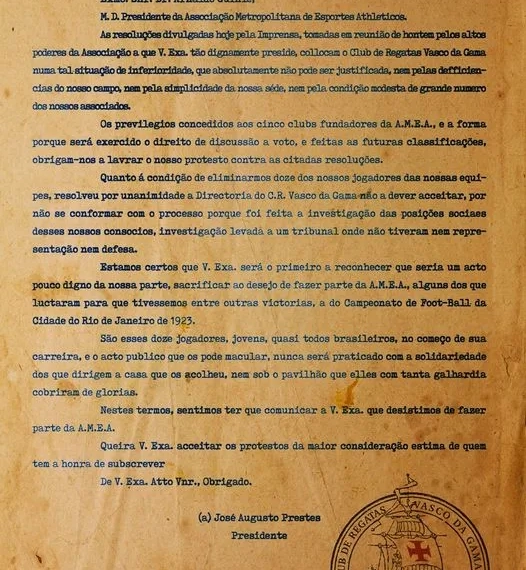 O Gigante Contra o Preconceito: A Resposta Histórica do Vasco da Gama