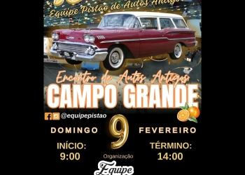 Encontro Mensal de Autos Antigos de Campo Grande Celebra 13 Anos da Equipe Pistão em Grande Estilo