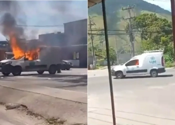 Criminosos Incendeiam Ônibus e Mantêm Funcionária da Light como Refém no RJ