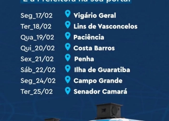 Prefeitura do Rio leva atendimento presencial aos bairros com a Van do 1746 à partir dessa segunda-feira!! Vejam os bairros