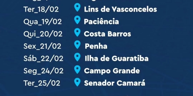 Prefeitura do Rio leva atendimento presencial aos bairros com a Van do 1746 à partir dessa segunda-feira!! Vejam os bairros