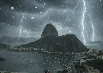 Quinta-feira de Tempo Instável no Rio com Risco de Temporal, Raios e Granizo