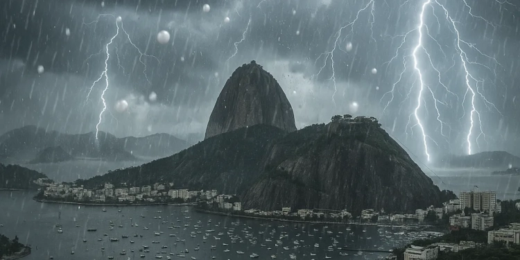 Quinta-feira de Tempo Instável no Rio com Risco de Temporal, Raios e Granizo