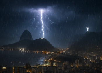 Frente fria avança e traz chuva e queda brusca de temperatura nesta terça no Rio