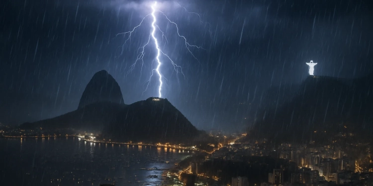 Frente fria avança e traz chuva e queda brusca de temperatura nesta terça no Rio
