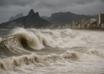Ondas gigantes: Marinha emite aviso de ressaca recorde nas praias do Rio