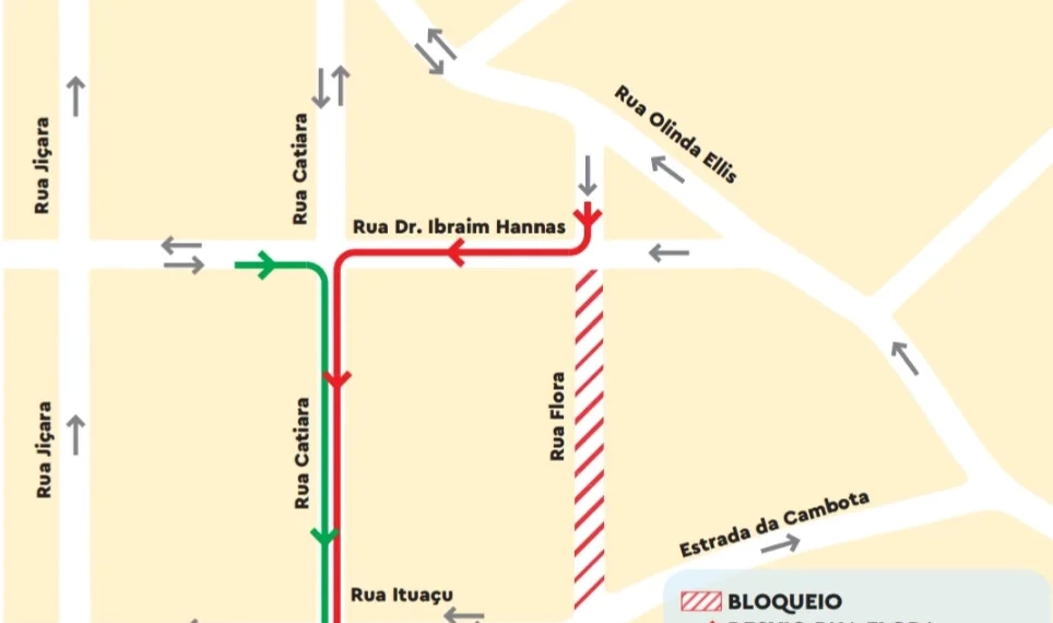 ATENÇÃO, MOTORISTAS: Rua Flora é Fechada em Campo Grande para Obras do Anel Viário