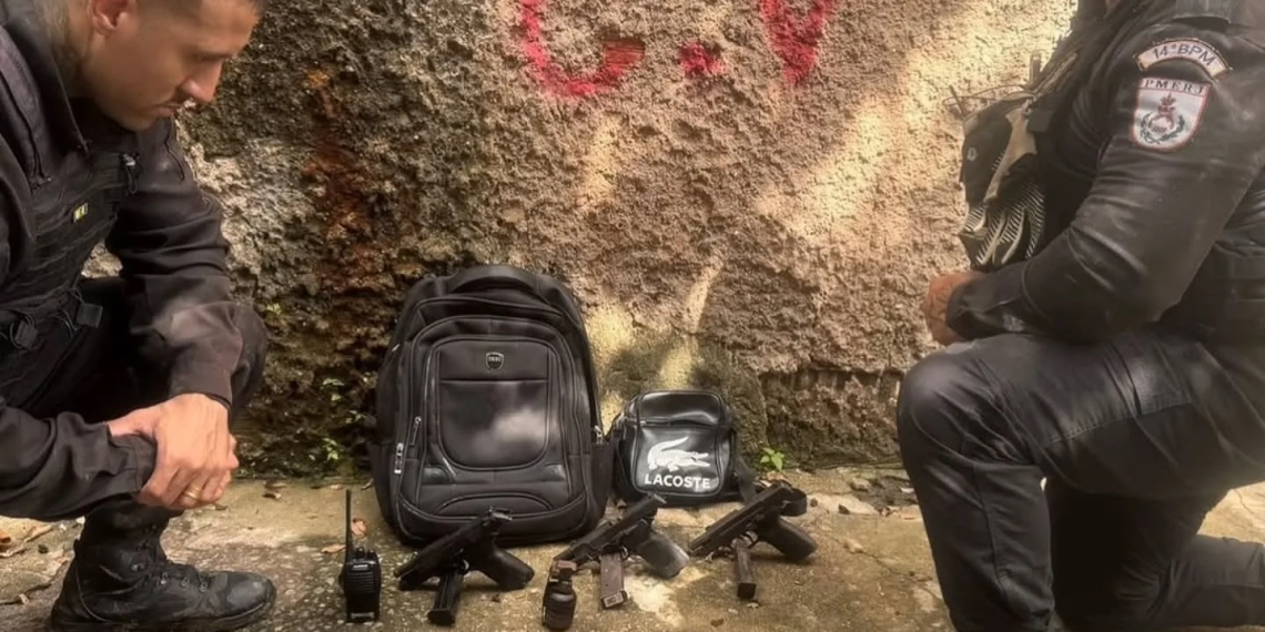 Ação da policia Termina com Quatro traficantes Presos, Armas e Granada Apreendidas