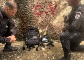 Ação da policia Termina com Quatro traficantes Presos, Armas e Granada Apreendidas