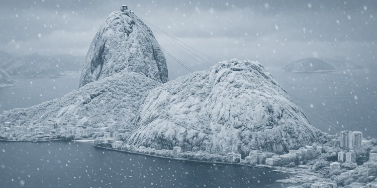 ( Urgente) Frente fria histórica atinge o Brasil nesta terça feira