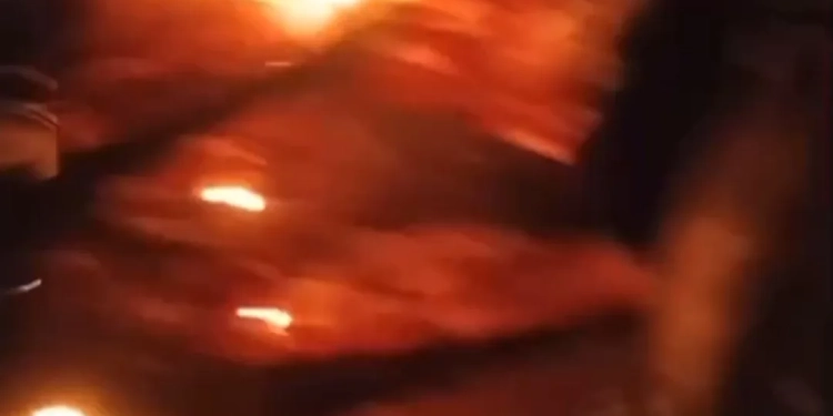 ( Video) Traficantes do TCP incendeiam acampamento do CV em mata no Rio e exibem nas redes sociais