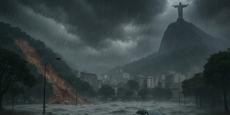 ALERTA MÁXIMO: TEMPORAL AMEAÇA O RIO DE JANEIRO COM CHUVAS INTENSAS, ALAGAMENTOS E RISCO DE DESLIZAMENTOS