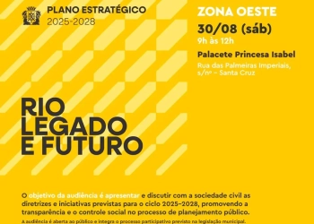 Prefeitura do Rio convoca audiência pública para apresentar Planejamento Estratégico 2025–2028