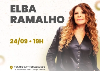Não percam!! Elba Ramalho encanta Campo Grande em apresentação única no Teatro Arthur Azevedo