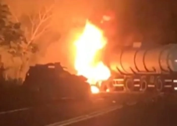 ( VÍDEO) TRAGÉDIA NA RIO! EXPLOSÃO DE CAMINHÃO-TANQUE DEIXA UM MORTO E INTERDITA ESTRADA EM MANGARATIBA