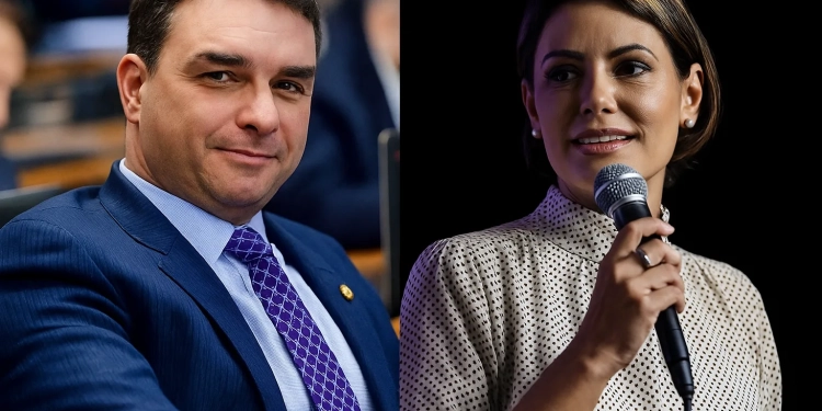CRISE NA FAMILIA! FLÁVIO BOLSONARO DIZ QUE MICHELLE “ATROPELOU” O PRÓPRIO MARIDO EM ALIANÇA POLÊMICA COM CIRO GOMES