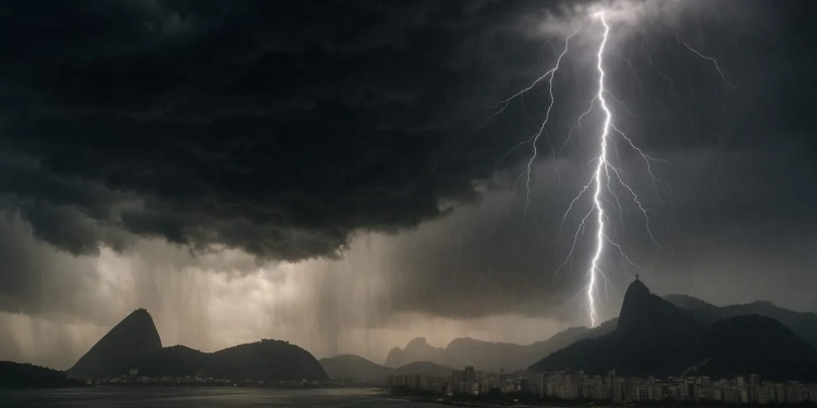 Clima de Tensão no Rio: Corredor de Umidade Mantém Chuvas Persistentes e Eleva Risco de Alagamentos e Deslizamentos