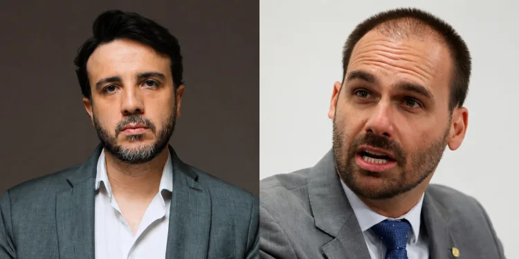 Após avanço nas pesquisas presidências Renan Santos vira alvo de ataque público de Eduardo Bolsonaro