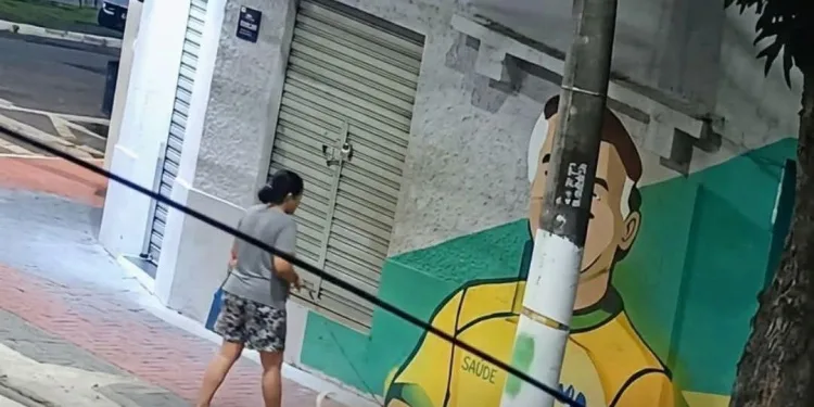 Mulher é flagrada novamente passando fezes em imagem de Bolsonaro e caso vai parar na polícia
