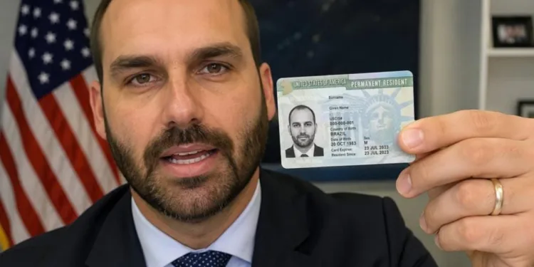 Eduardo Bolsonaro anuncia concessão de green card e reforça planos de permanecer nos Estados Unidos