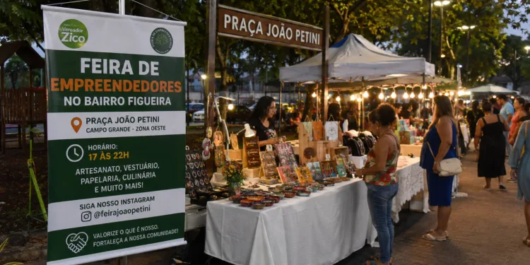 Praça João Petini em Campo Grande ganha feira com produtos, culinária e oportunidades para empreendedores