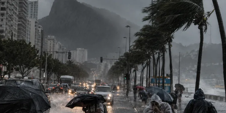 FRENTE FRIA MUDA O TEMPO NO RIO E TRAZ RISCO DE TEMPORAIS E RAJADAS DE 80 KM/H