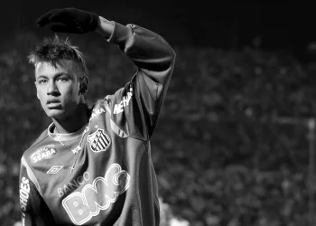 Neymar - Santos b&w