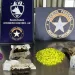 Drogas em encomendas postais apreendidas pela Receita Federal no Ceará.